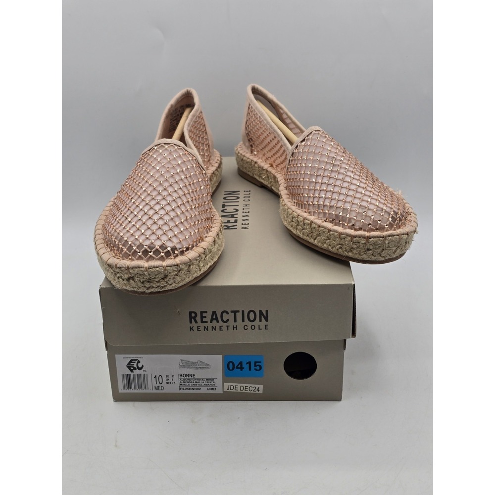 Kenneth Cole REACTION Women's Bonne Boat Shoe Almond Crystal Mesh - Sz 10‎ M